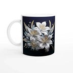 Glossy 11oz Ceramic Mug with Colored Rim and Handle - My True Design