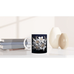Glossy 11oz Ceramic Mug with Colored Rim and Handle - My True Design