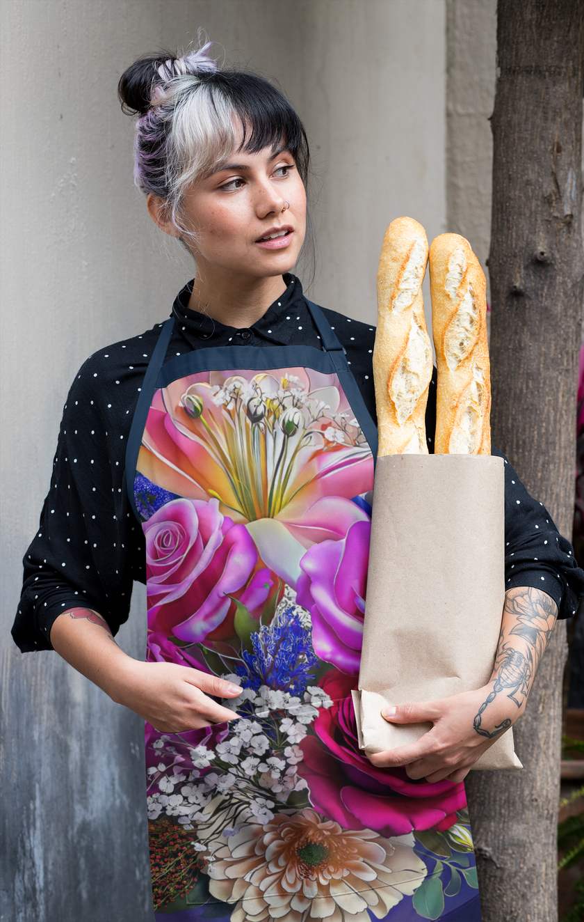 Regal Splendor I Midnight Garden Gala 2 Artist’s Apron