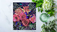 Fine Art Glass Charcuterie & Cutting Board - Midnight Gala 2