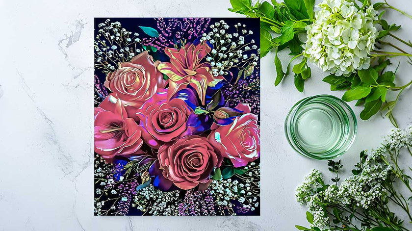 Fine Art Glass Charcuterie & Cutting Board - Midnight Gala 2