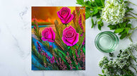 Charcuterie Cutting Board with Glass Art Design
