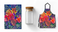Fine Art Glass Charcuterie & Cutting Board - Midnight Gala 2