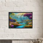 "Mountain Sunrise Stream" Vertical Landscape Canvas Art - My True Design