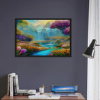 "Mountain Sunrise Stream" Vertical Landscape Canvas Art - My True Design