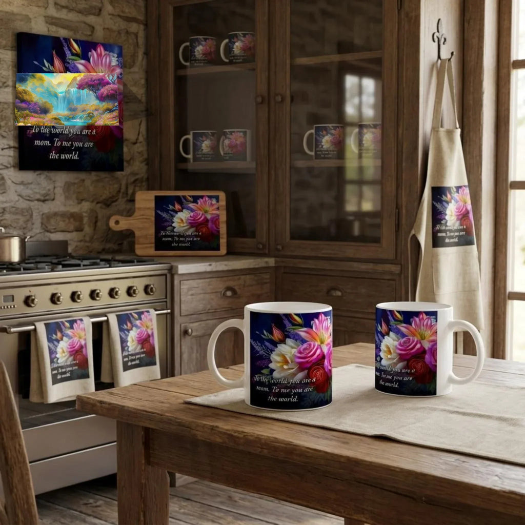 "Mountain Sunrise Stream" Vibrant Landscape Canvas Art - My True Design