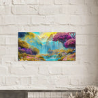 "Mountain Sunrise Stream" Vibrant Landscape Canvas Art - My True Design