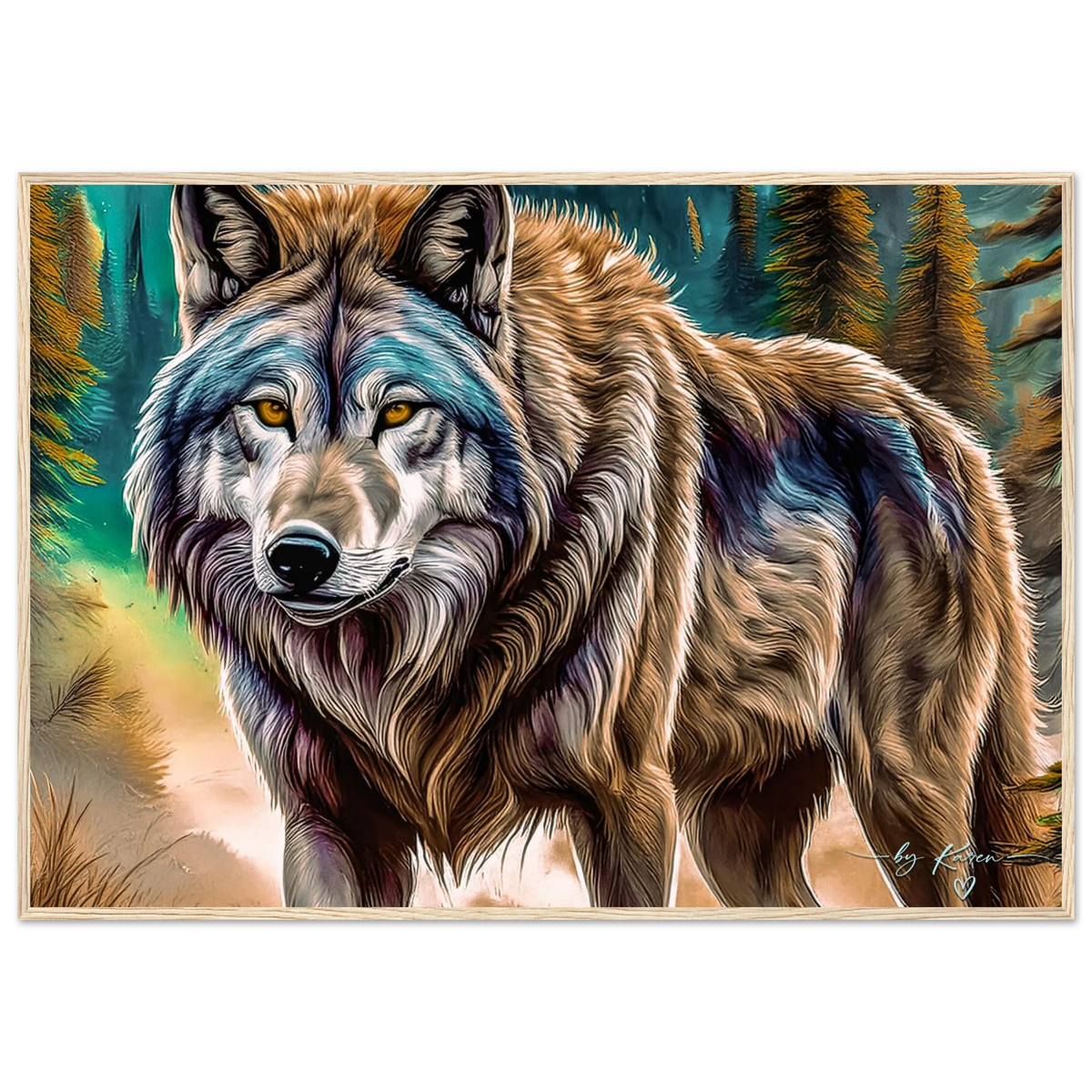 Premium Semi-Glossy Paper Wooden Framed Poster - My True Design