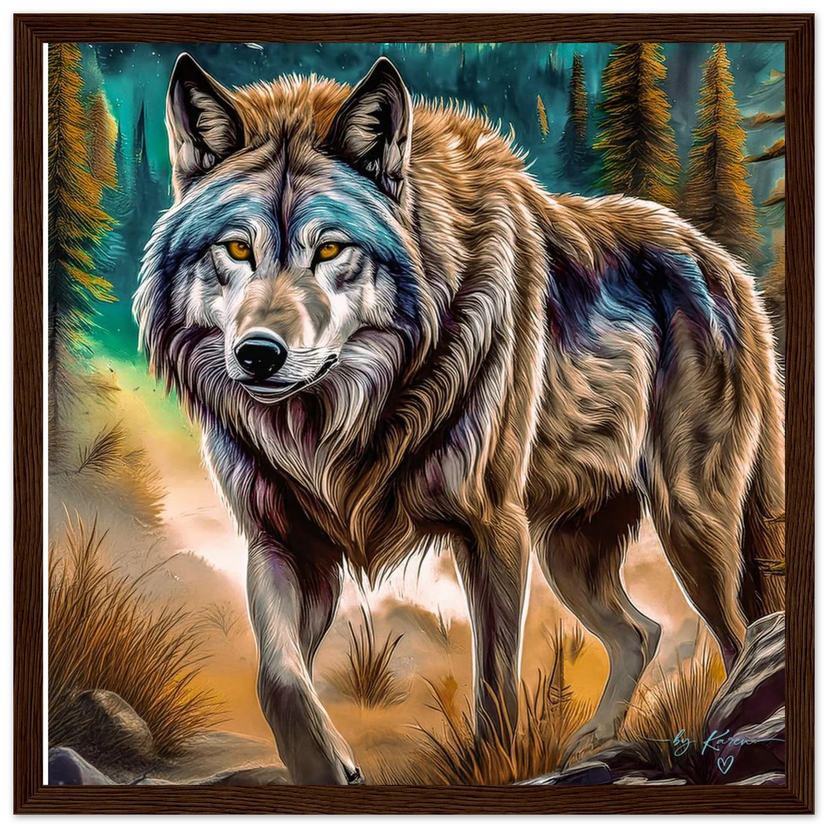 Premium Semi-Glossy Paper Wooden Framed Poster - My True Design