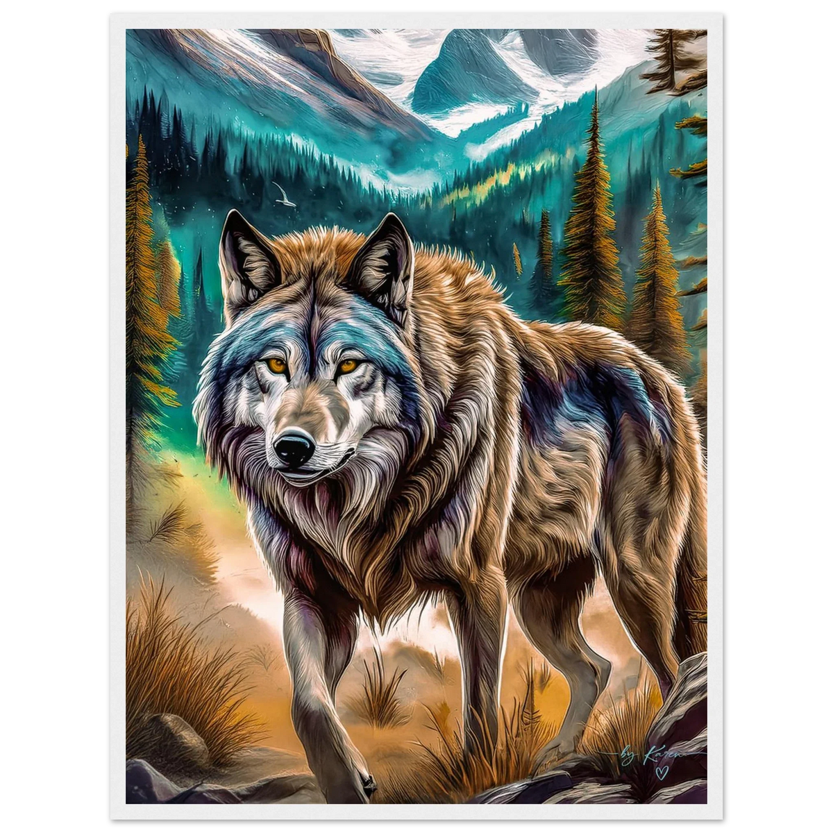 Premium Semi-Glossy Paper Wooden Framed Poster - My True Design