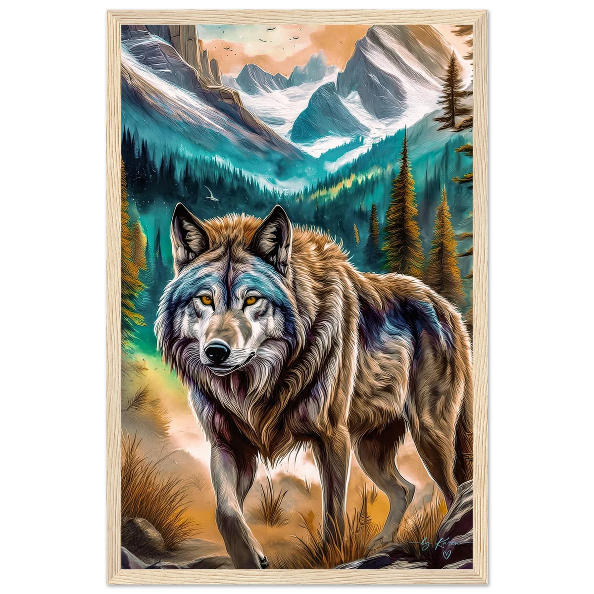 Premium Semi-Glossy Paper Wooden Framed Poster - My True Design