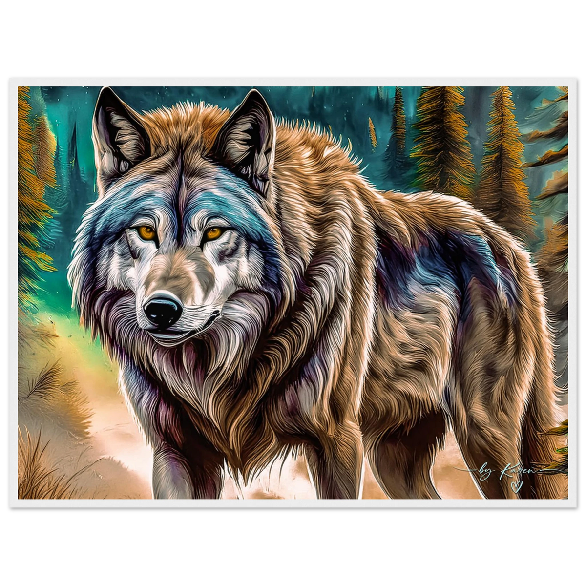 Premium Semi-Glossy Paper Wooden Framed Poster - My True Design