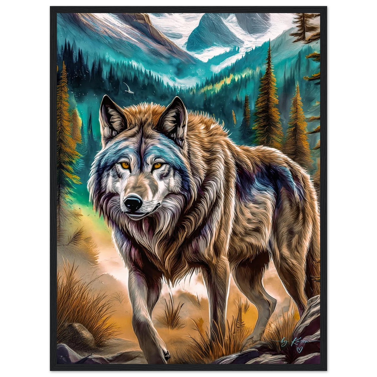 Premium Semi-Glossy Paper Wooden Framed Poster - My True Design