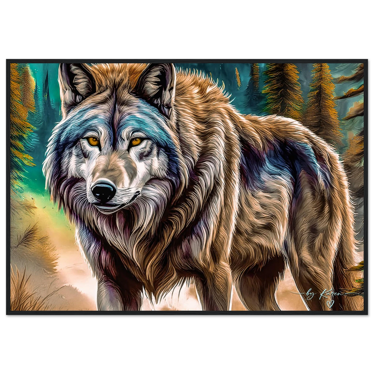 Premium Semi-Glossy Paper Wooden Framed Poster - My True Design