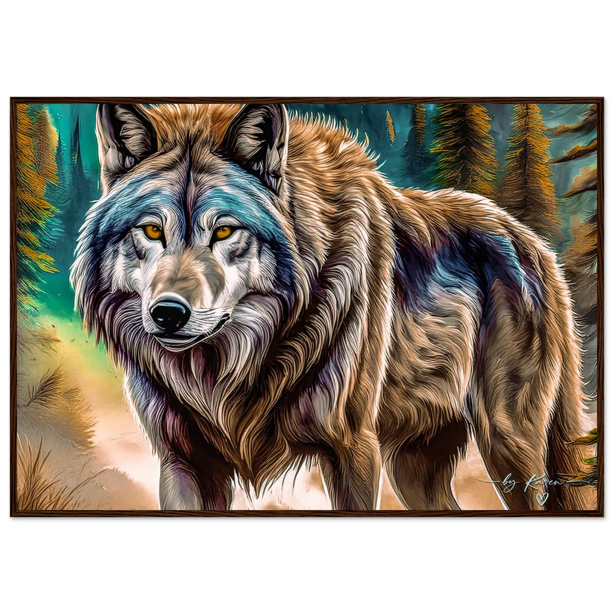 Premium Semi-Glossy Paper Wooden Framed Poster - My True Design