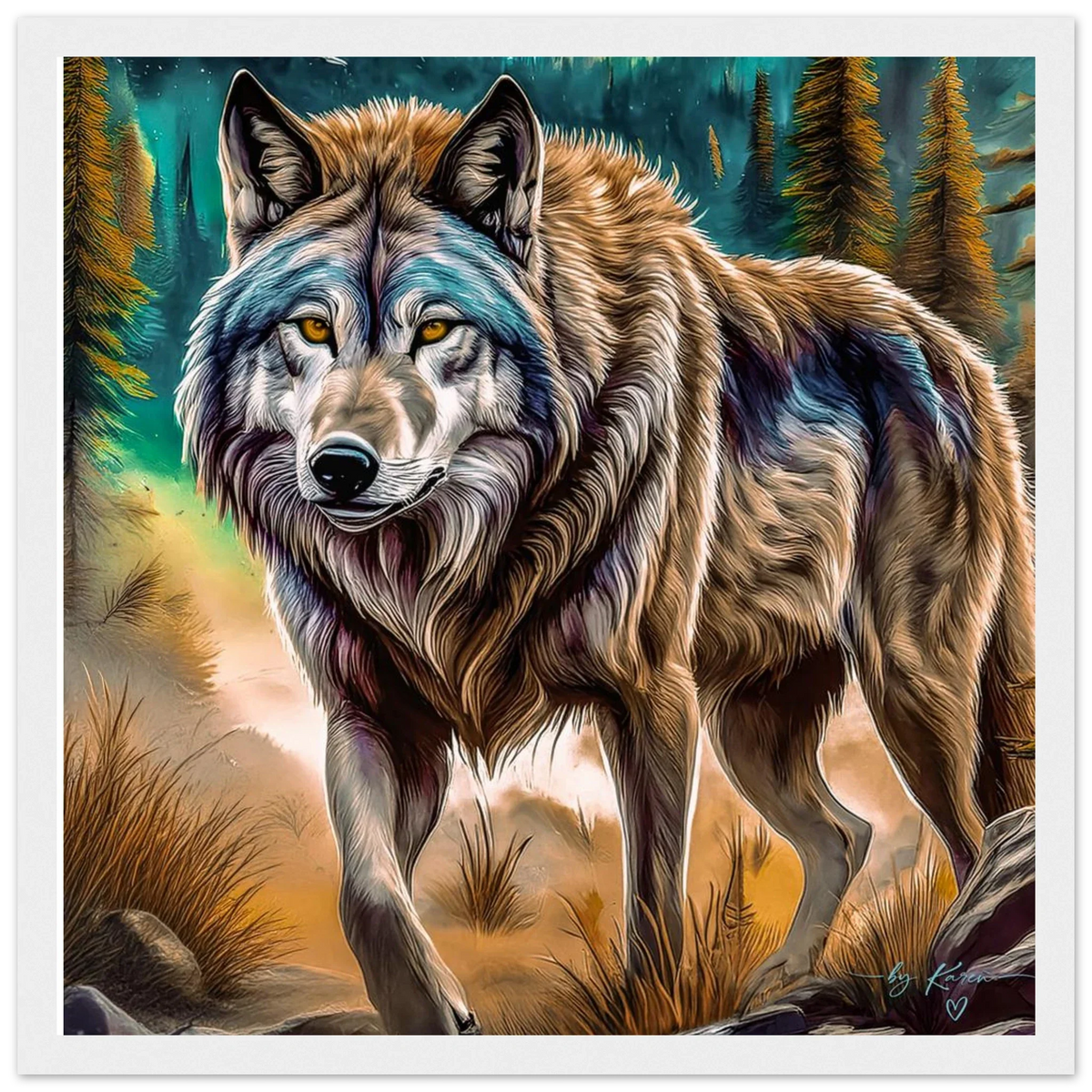 Premium Semi-Glossy Paper Wooden Framed Poster - My True Design