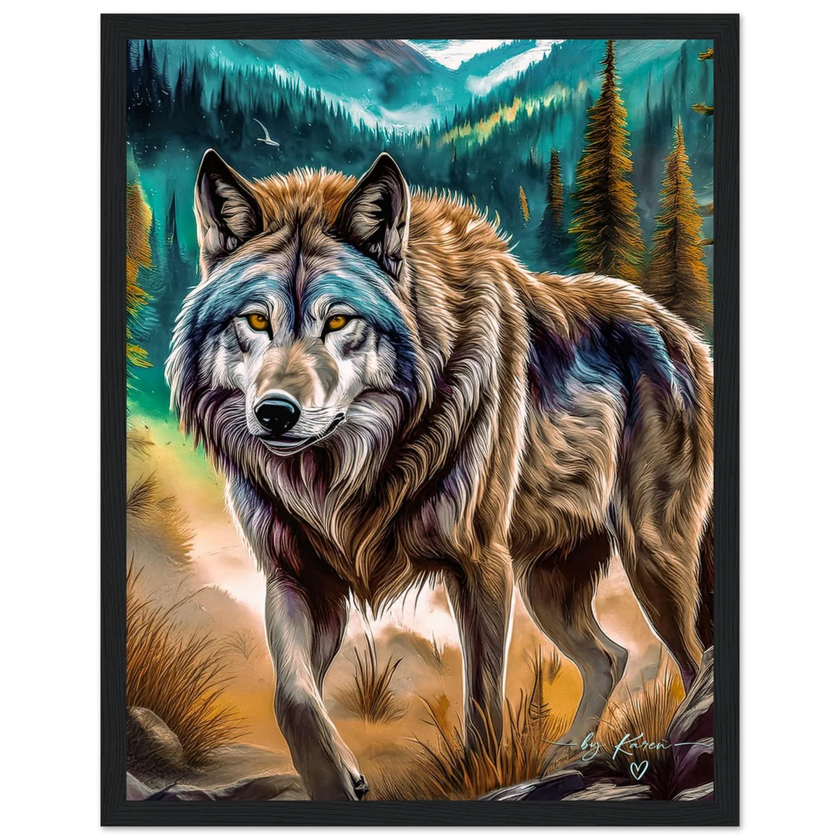 Premium Semi-Glossy Paper Wooden Framed Poster - My True Design