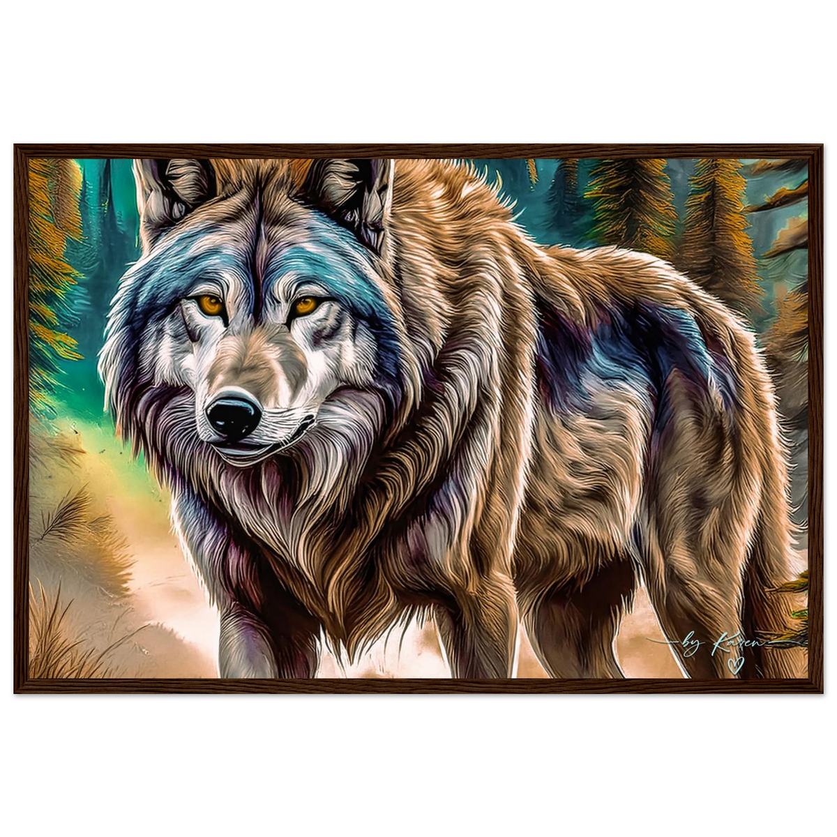 Premium Semi-Glossy Paper Wooden Framed Poster - My True Design