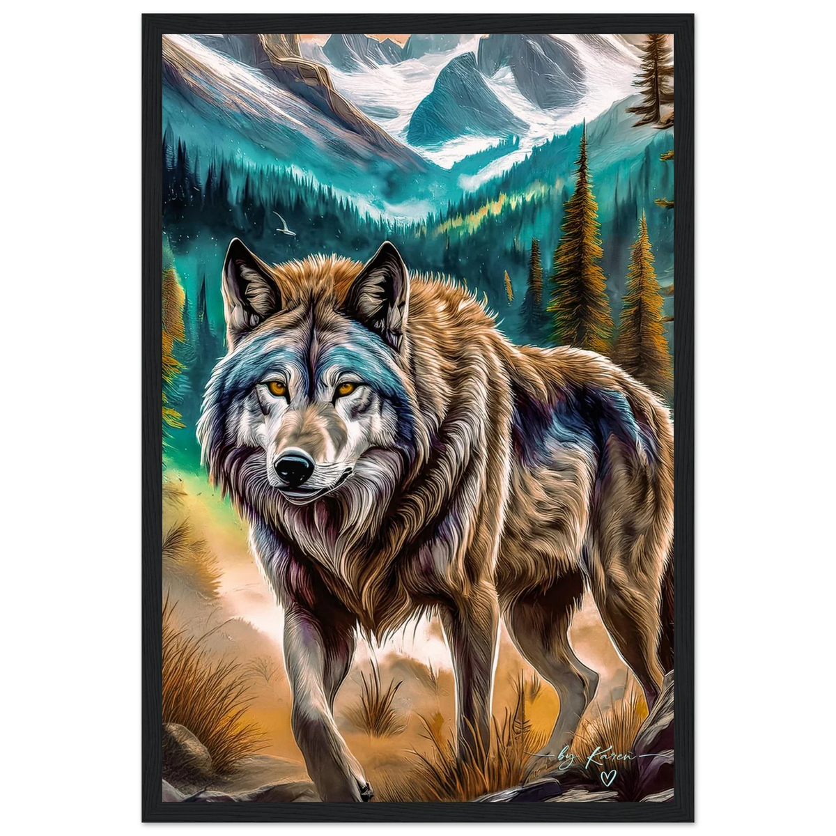 Premium Semi-Glossy Paper Wooden Framed Poster - My True Design