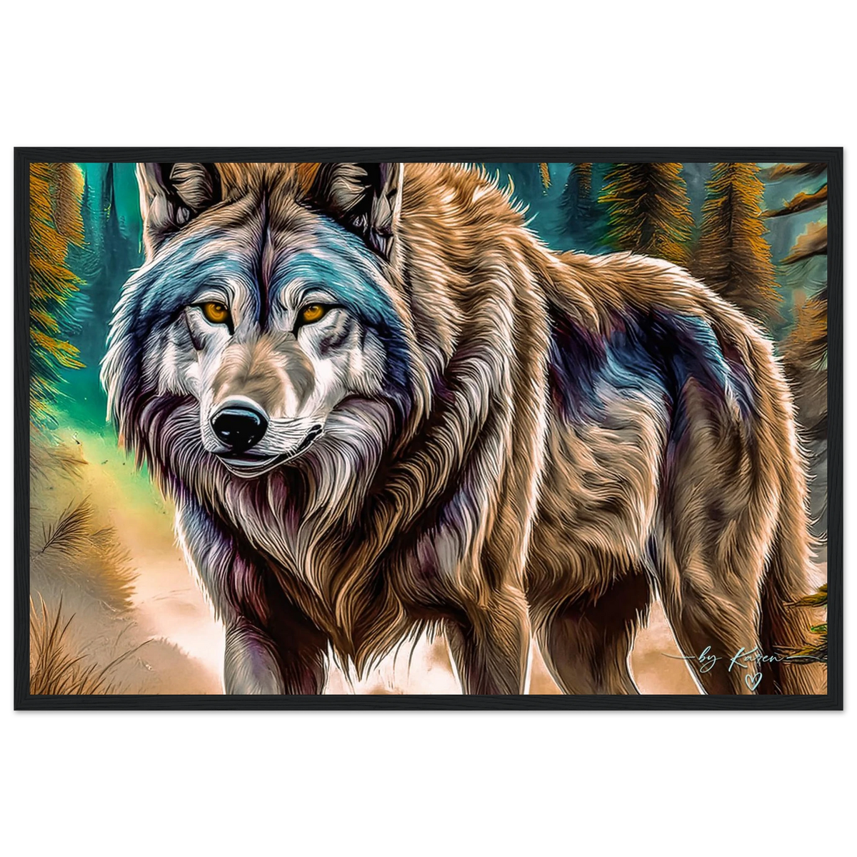 Premium Semi-Glossy Paper Wooden Framed Poster - My True Design