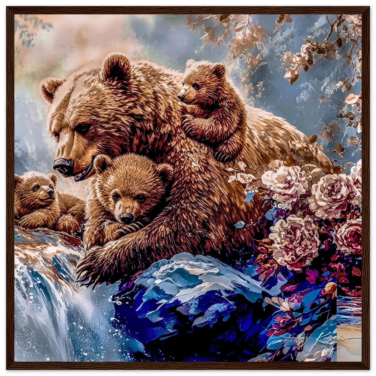 Premium Semi-Glossy Paper Wooden Framed Poster - My True Design