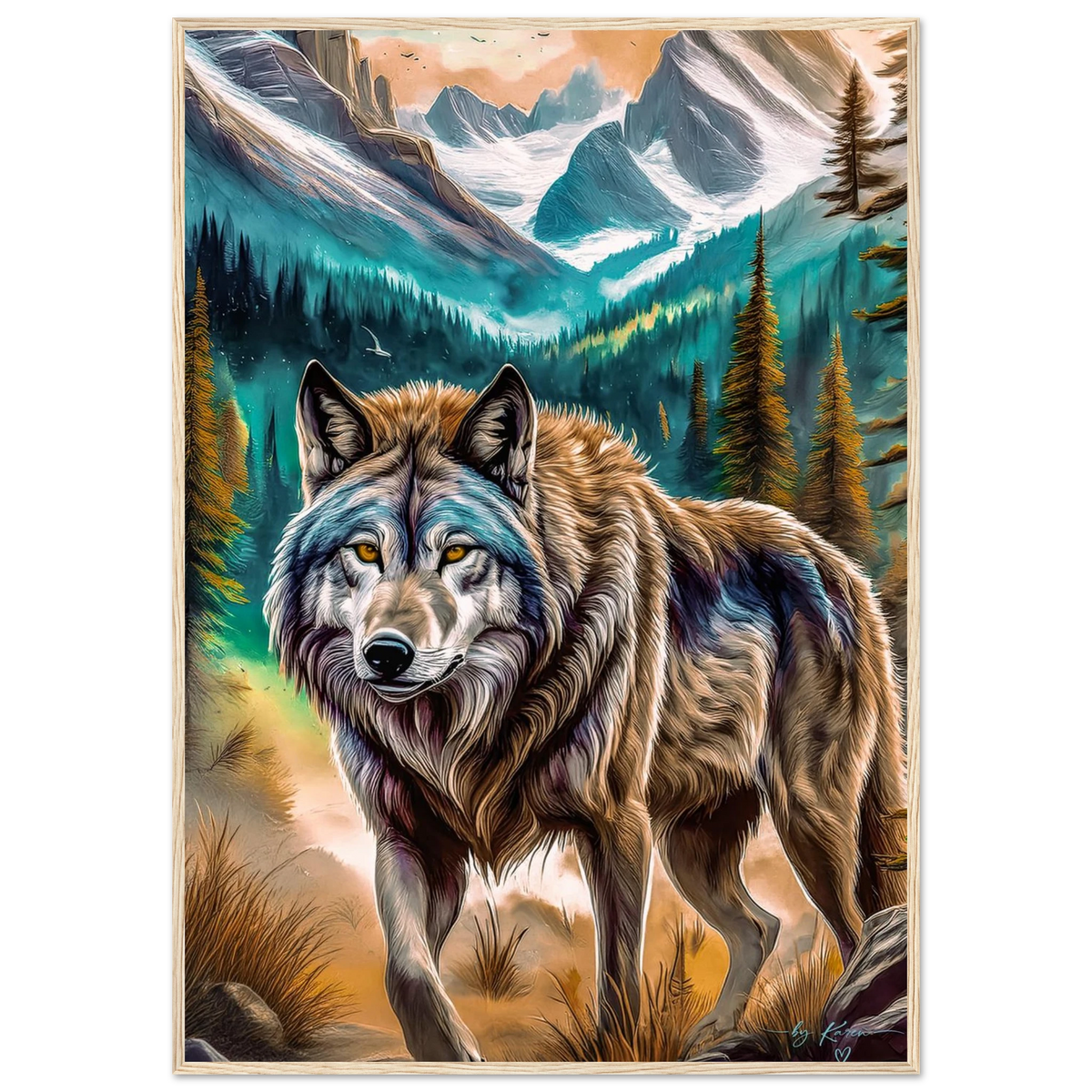 Premium Semi-Glossy Paper Wooden Framed Poster - My True Design