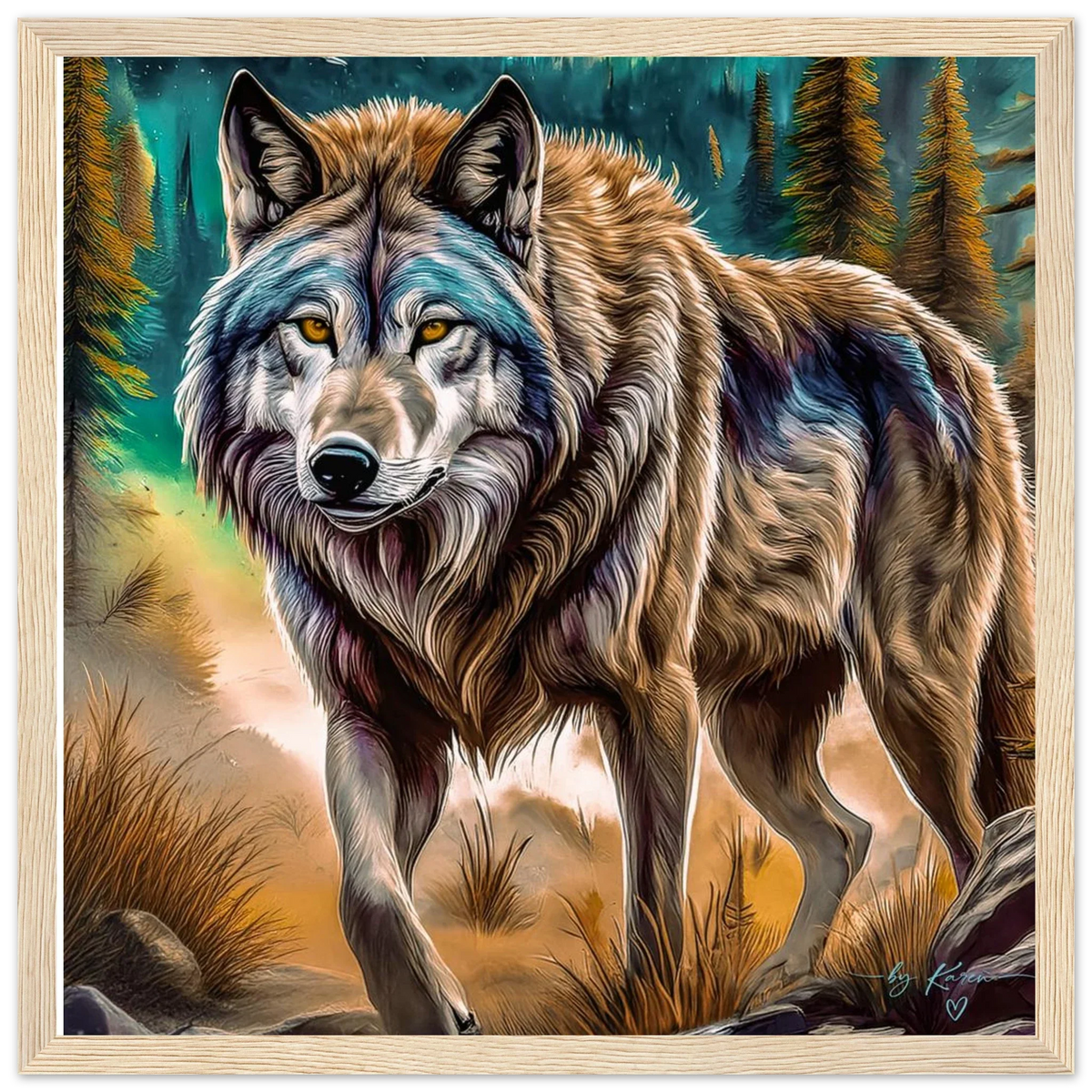 Premium Semi-Glossy Paper Wooden Framed Poster - My True Design