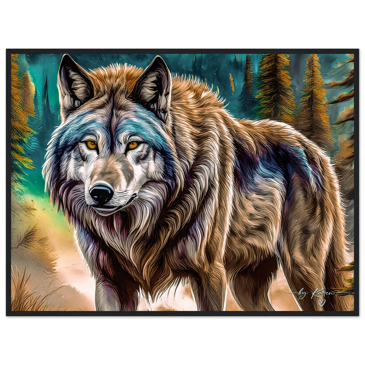 Premium Semi-Glossy Paper Wooden Framed Poster - My True Design