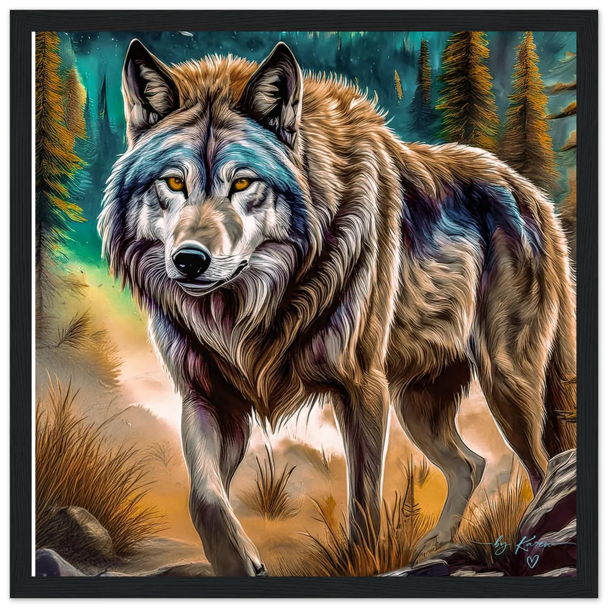 Premium Semi-Glossy Paper Wooden Framed Poster - My True Design