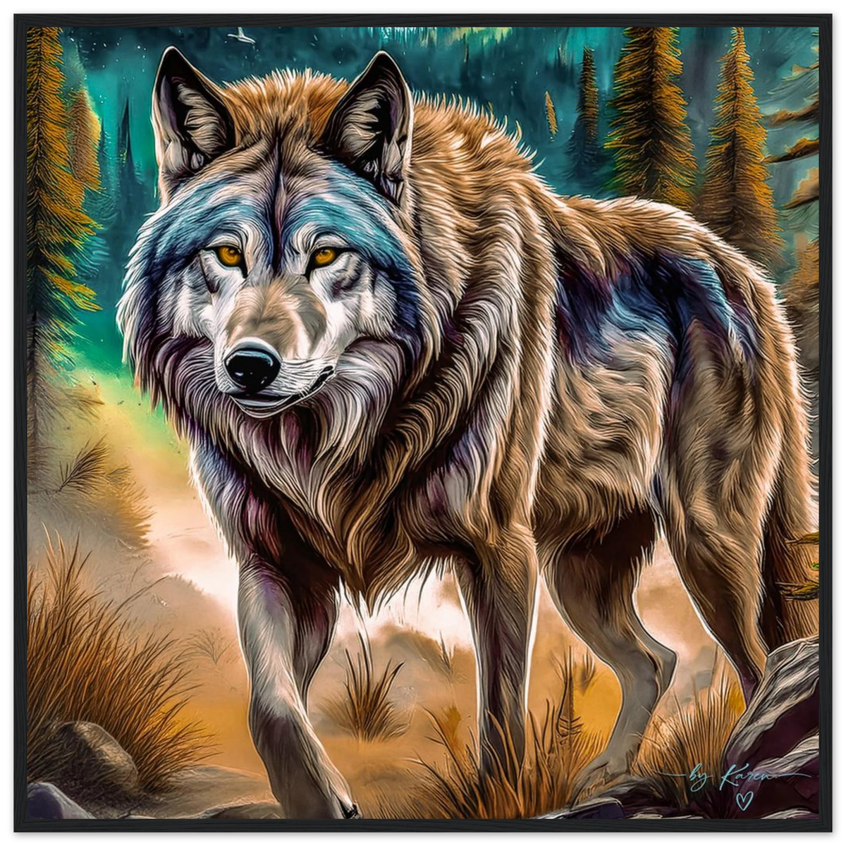 Premium Semi-Glossy Paper Wooden Framed Poster - My True Design