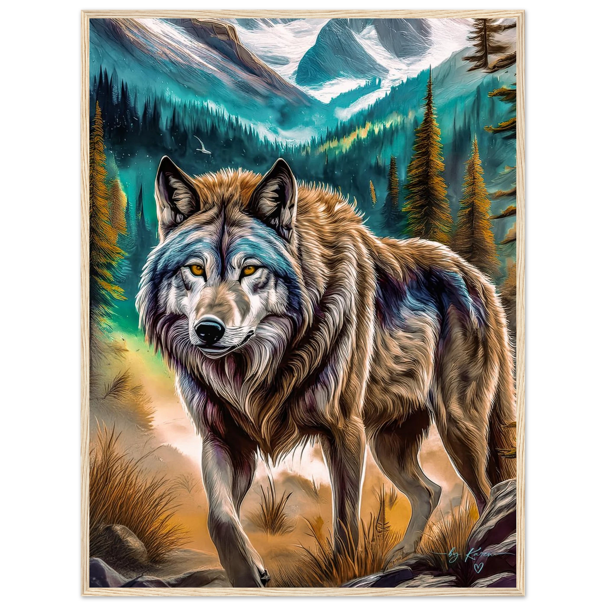 Premium Semi-Glossy Paper Wooden Framed Poster - My True Design