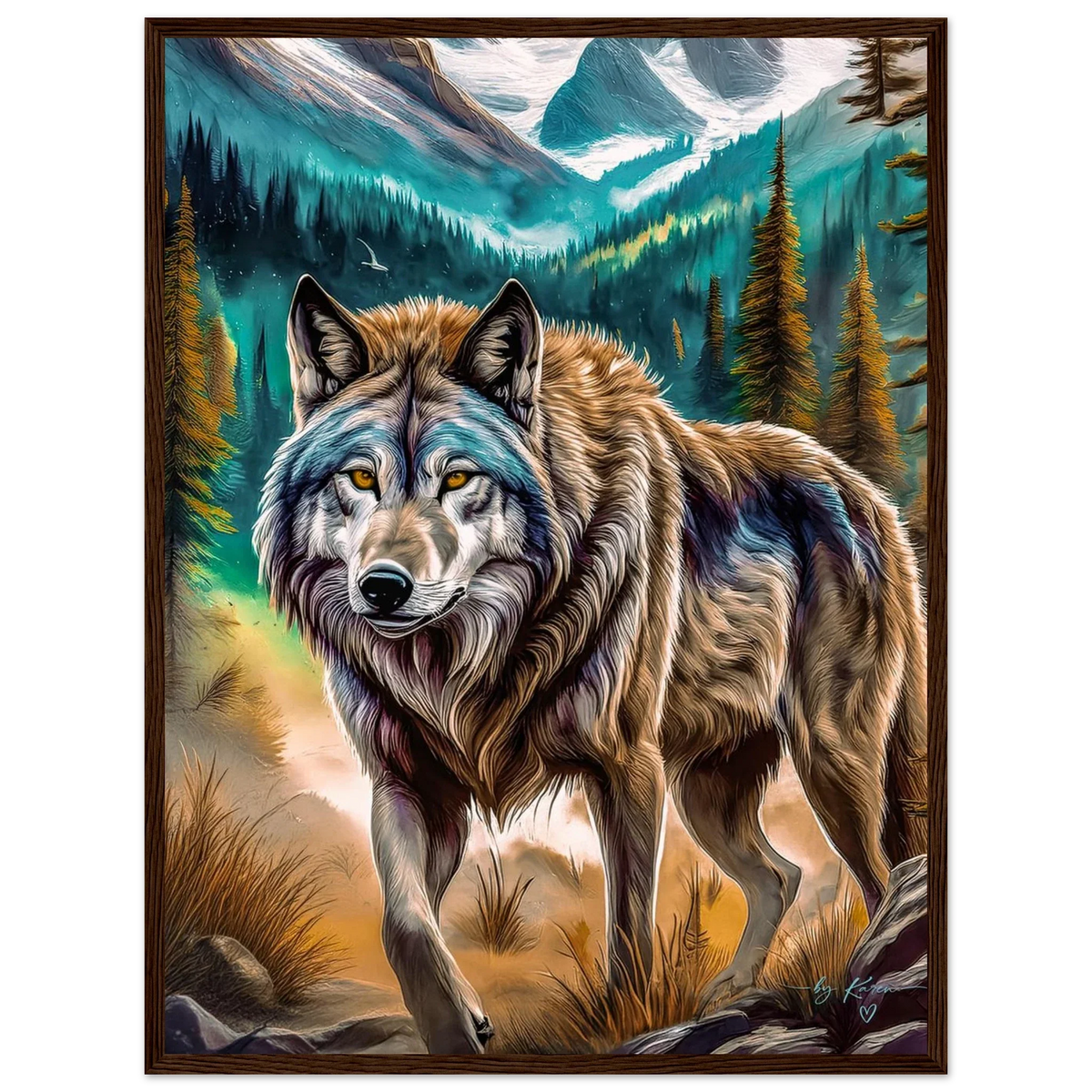 Premium Semi-Glossy Paper Wooden Framed Poster - My True Design