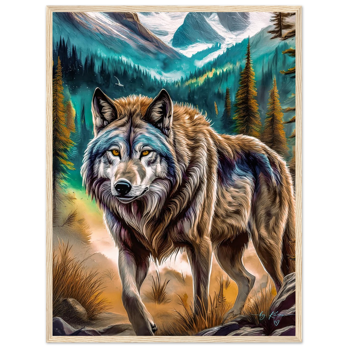 Premium Semi-Glossy Paper Wooden Framed Poster - My True Design