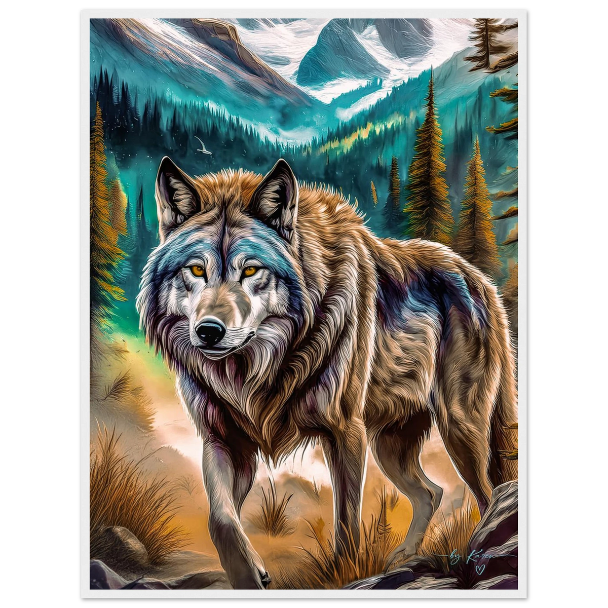 Premium Semi-Glossy Paper Wooden Framed Poster - My True Design