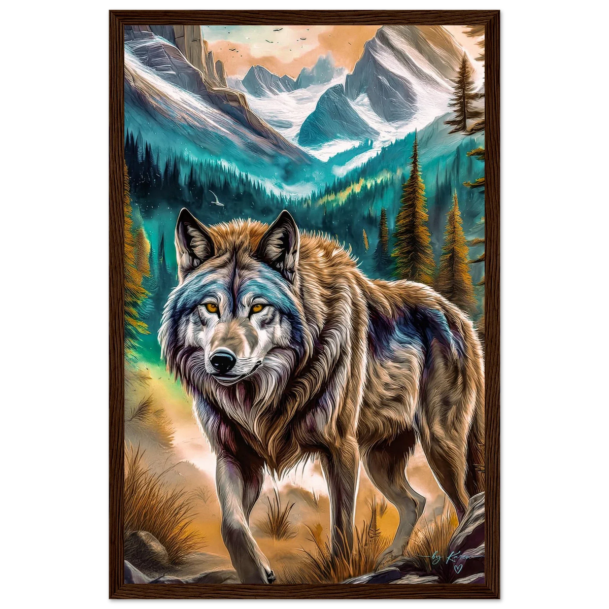 Premium Semi-Glossy Paper Wooden Framed Poster - My True Design