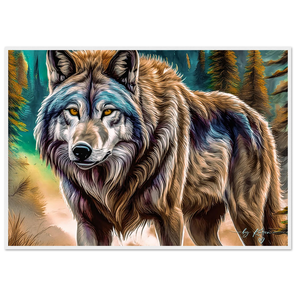 Premium Semi-Glossy Paper Wooden Framed Poster - My True Design