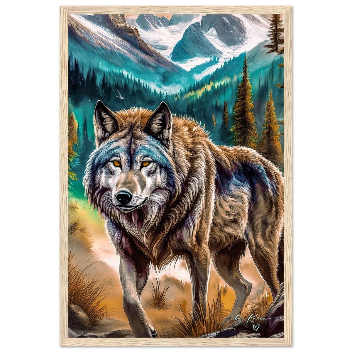 Premium Semi-Glossy Paper Wooden Framed Poster - My True Design