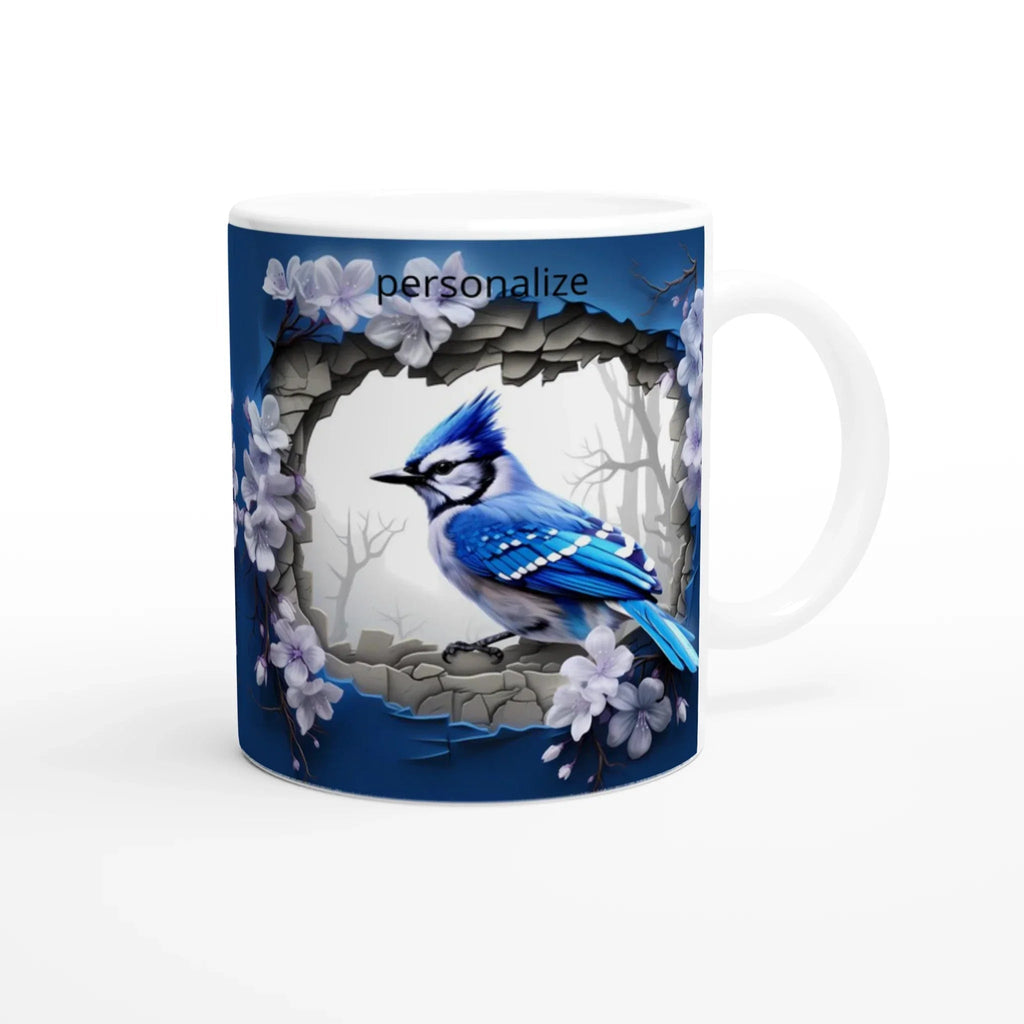 Stylish 11oz Ceramic Mug with Colored Rim - My True Design