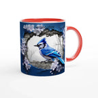 Stylish 11oz Ceramic Mug with Colored Rim - My True Design
