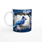 Stylish 11oz Ceramic Mug with Colored Rim - My True Design