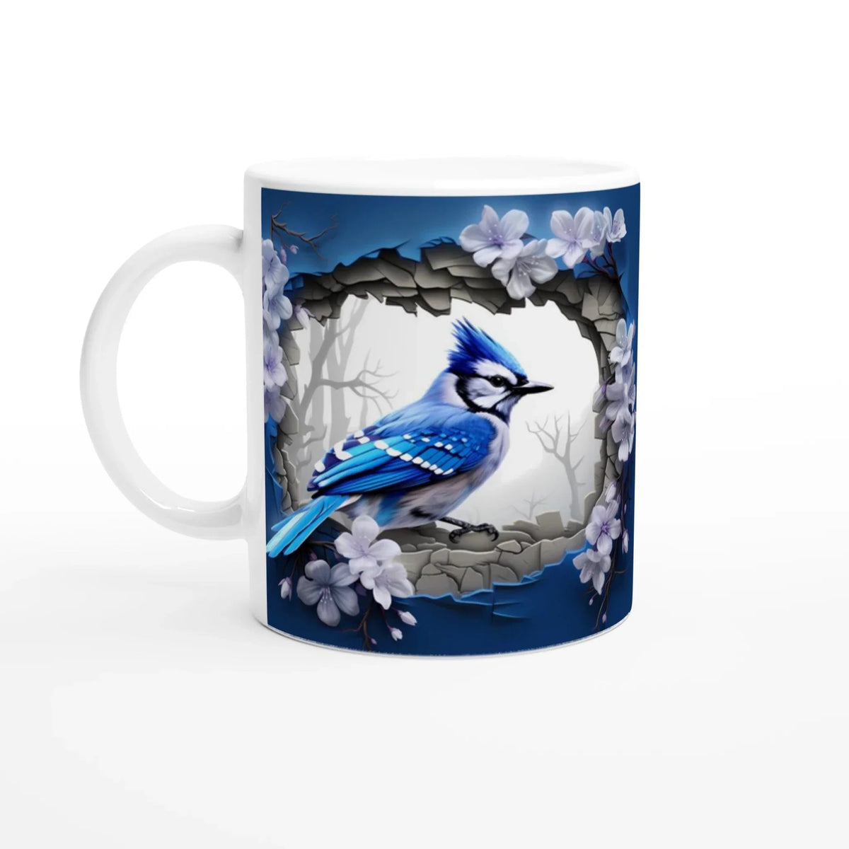 Stylish 11oz Ceramic Mug with Colored Rim - My True Design