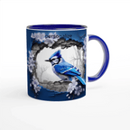 Stylish 11oz Ceramic Mug with Colored Rim - My True Design