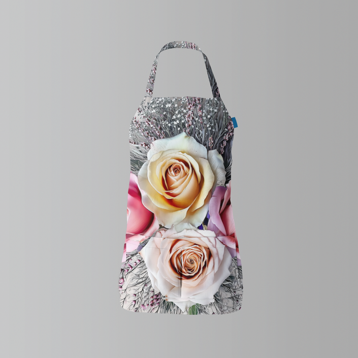 Regal Splendor I Champagne & Blush Bouquet Artist’s Apron