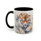 Tiger Watercolor Accent Coffee Mug – Artistic Wildlife Ceramic Mug (11/15oz) - My True Design