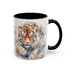 Tiger Watercolor Accent Coffee Mug – Artistic Wildlife Ceramic Mug (11/15oz) - My True Design