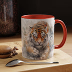 Tiger Watercolor Accent Coffee Mug – Artistic Wildlife Ceramic Mug (11/15oz) - My True Design